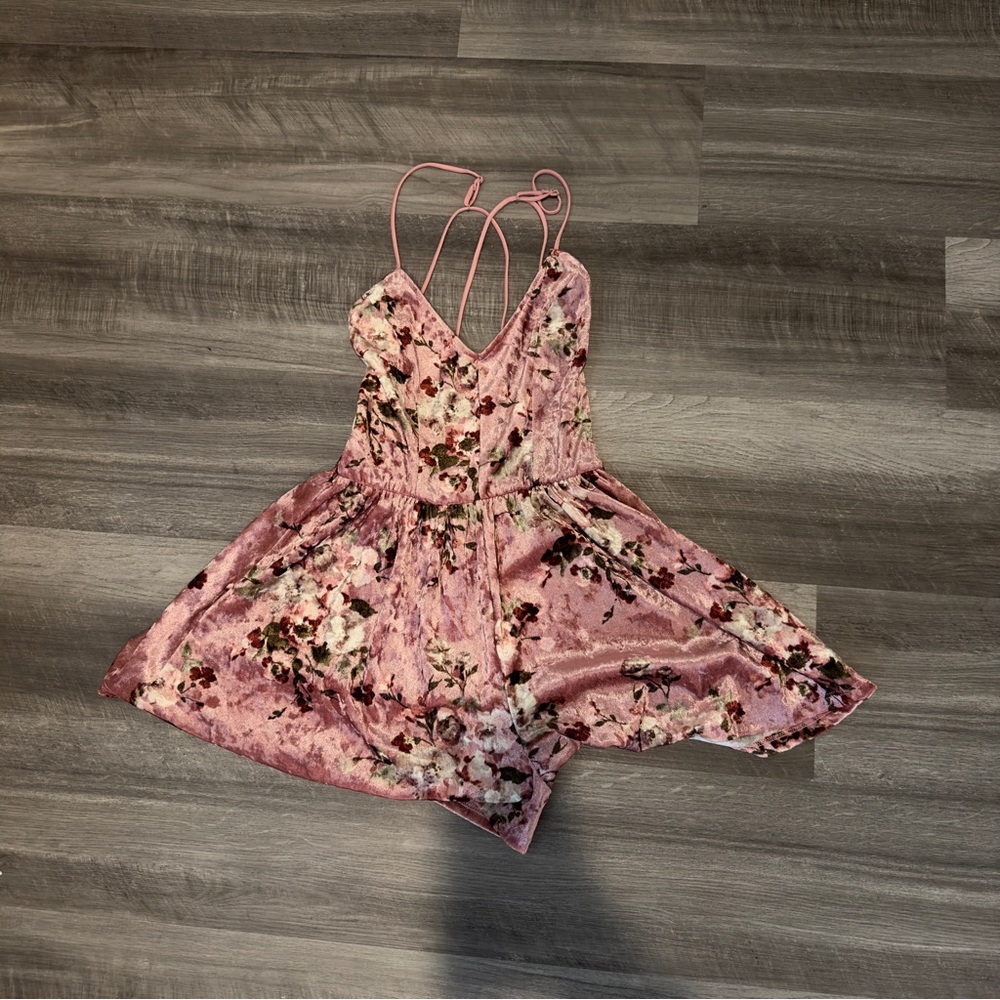 Velvet Floral Romper
